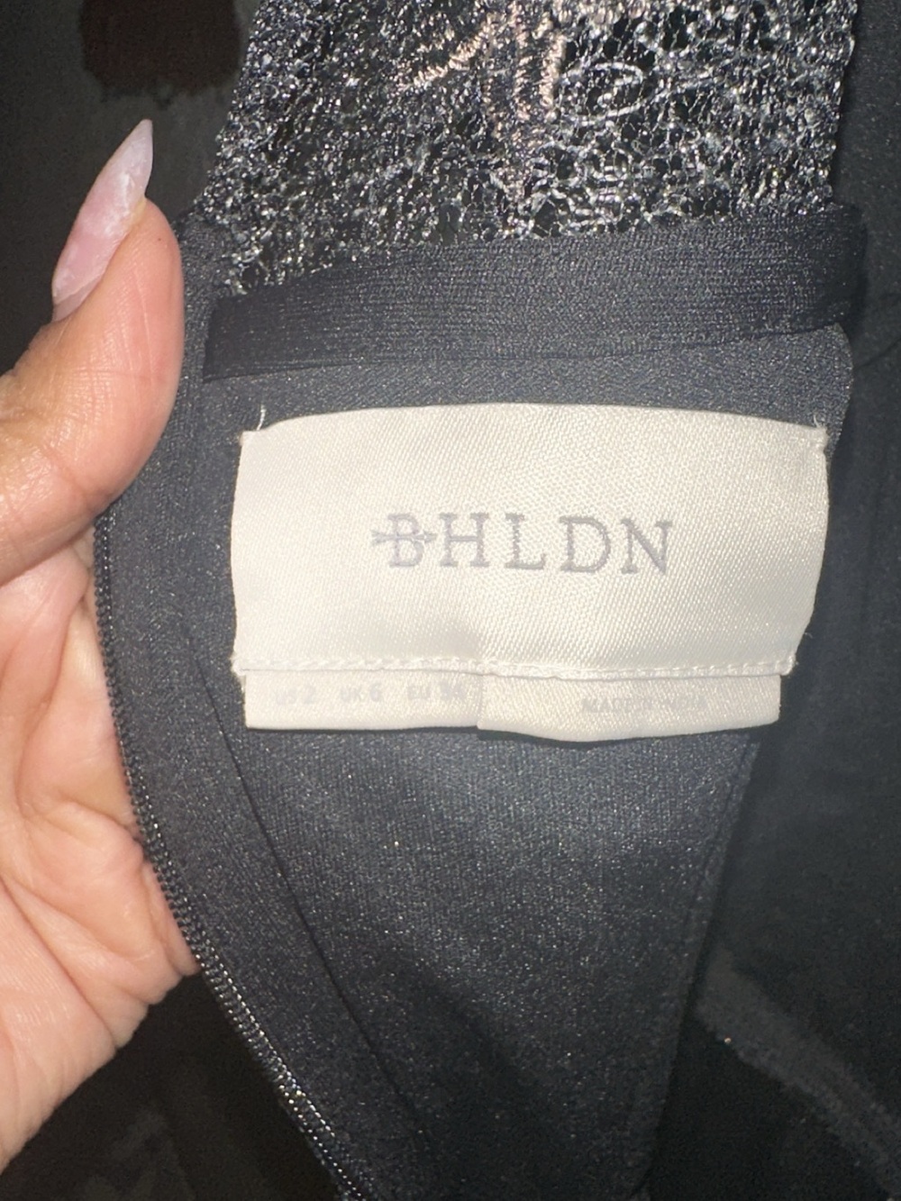 BHLDN Black Maxi Dress with Pink Floral Embroidery - Picture 3 of 5